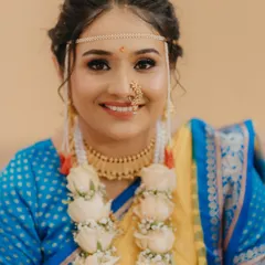 The happy, smiling face of my real bride Niharika during her wedding ceremony. Her natural, radiant makeup lasted perfectly throughout the day.