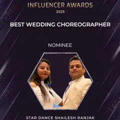 Honored and grateful to be nominated for Best Wedding Choreographer at the WeddingSutra Influencer Awards 2025. Thank you for all the love and support!