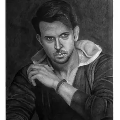 Capturing the intense look of Hrithik Roshan was a challenge I loved. This piece shows the level of detail and realism I aim for in every portrait, especially in capturing the eyes and expression.