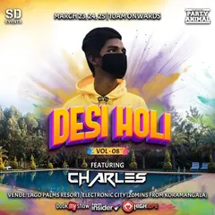 My official poster for the 'Desi Holi' festival, a huge open-air event. I was thrilled to be part of this massive three-day celebration.