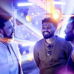 A candid shot with Kiccha Sudeep sir on the vibrant set of the Bigg Boss Season 11 launch. The energy on a live show set is unmatched.