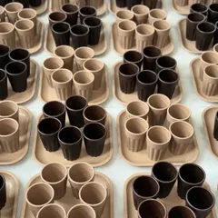 A large order of our eco-friendly cup and tray sets, made from sustainable materials. A perfect choice for companies looking to make a green statement with their corporate gifts.