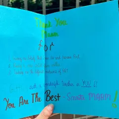 This is why we do what we do. A heartfelt, handmade card from our students Ahaan and Anush. Messages like this mean the world to us and fuel our passion for teaching.