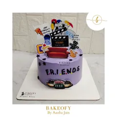A cake so good, even Joey would share it. This "F.R.I.E.N.D.S" themed cake was a rich truffle flavor, decorated with all the iconic symbols from the show.