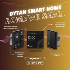 For more compact spaces or secondary control points, I offer the HomePad Small. It provides the same powerful home management for lighting and climate in a smaller, sleek design with a customizable interface.