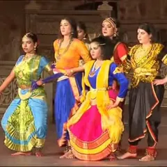 The full troupe on stage at the Khajuraho Dance Festival. Performing "The Wheel of Choices" with my dear friends and students at such a prestigious event was a dream come true for all of us.