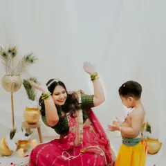 The timeless bond of Maiya aur Kanha. Capturing a mother's love for her little Kanha during our Janmashtami sessions is always a privilege.