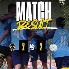 A hard-fought 2-2 draw for our U15 warriors. This match was a display of heart, teamwork, and the hunger to win.