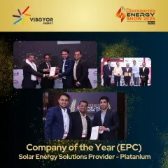 Our commitment to engineering excellence has been recognized with the "Company of the Year (EPC) - Platinum" award. This award validates our position as a top-tier solar energy solutions provider dedicated to quality, innovation, and client success.