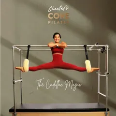 The Cadillac is where we truly explore what the body is capable of, combining strength, flexibility, and a bit of gravity-defying magic. This full-body split showcases incredible control and mobility, something we build towards with consistent practice.