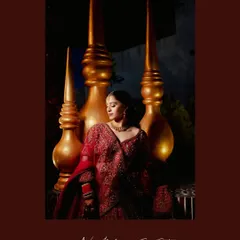 A striking portrait of a bride, using dramatic light and shadow to highlight her regal presence. My bridal portrait sessions are designed to make you feel like royalty, capturing your elegance and strength on your wedding day.