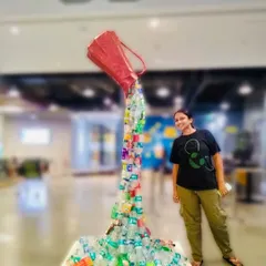 Art can be made from anything, even things we throw away. This installation was created for World Environment Day using over 300 plastic bottles collected from a local waste segregation center. It’s a statement on our consumption and a testament to the beauty we can create from trash.