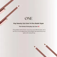 If you buy only one lip liner, let it be the Kay Beauty Lip Liner in 'Hype'. It's the perfect everyday pink-brown shade, it's smudge-proof, and it goes with everything. A true staple!