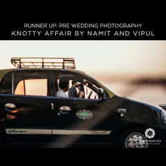 This award-winning pre-wedding photo captures the essence of Mumbai romance. The iconic taxi, the golden hour light, and a stolen kiss create a moment that is both cinematic and deeply authentic.