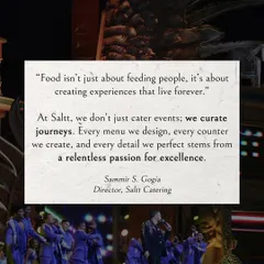 A quote from our director, Sammir S. Gogia, that defines our mission: "Food isn't just about feeding people, it's about creating experiences that live forever." This is the passion that drives us.