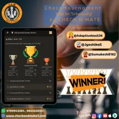 Results from our weekly advanced tournament on Lichess. We congratulate our top performers for their excellent play.