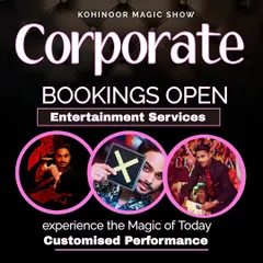 Corporate bookings are open. We offer customized performances for corporate events, from mind-reading to grand illusions, designed to impress your clients and colleagues.