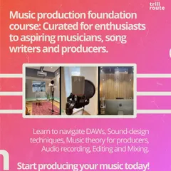 Our foundation course is built for everyone, from complete beginners to aspiring producers. We give you the tools to navigate DAWs, understand sound design, and learn the fundamentals of audio recording and mixing.