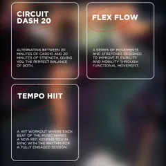 Get to know our core class formats. We offer a balanced approach, from Circuit Dash and Tempo HIIT for conditioning to Flex Flow for mobility and recovery.
