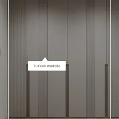 A look at various wardrobe shutter finishes I offer. From the warmth of veneer and the sleekness of acrylic laminate to the texture of PU finish, each option is designed to transform your storage into a statement piece.