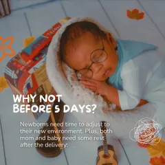 Why not shoot before 5 days? Both mom and baby need time to rest and adjust after delivery. Your comfort and recovery are my priority, so we wait until you are both ready.