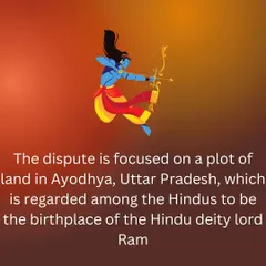 The dispute centered on a plot of land in Ayodhya, believed by Hindus to be the birthplace of Lord Ram. This image sets the historical and religious context of the case.