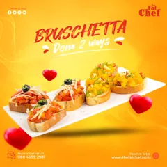 Bruschetta done two ways. We offer exciting variations on the classic Italian appetizer, with fresh and vibrant toppings on perfectly toasted bread.