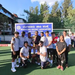 Lifting the trophy high. The team with me after being crowned champions at the Presidents Cup 2022. This is what hard work and teamwork look like.