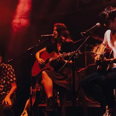 Another angle of our trio performance. The chemistry between us on stage is what makes the music come alive.