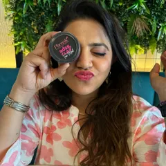 Having fun with skincare is what it's all about. This playful shot with my Rose Clay Face Mask perfectly captures the joy of a self-care moment. Thank you for sharing your healthy skin journey.