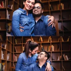 For this book-loving couple, a cozy library was the perfect setting. This series of photos captures their natural, playful chemistry in a place that feels personal to their story.