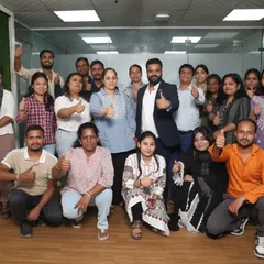 My team and I giving a thumbs-up. We are passionate about what we do, and our positive energy and teamwork are essential to creating a great experience for you on your wedding day.