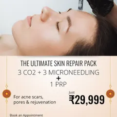 This Raksha Bandhan, gift your sibling the glow they deserve with our Ultimate Skin Repair Pack, including CO2, Microneedling, and PRP sessions.