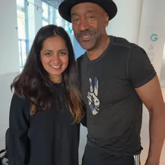 With the one and only Marcus Miller. It's an honor to meet and learn from these giants of jazz music who have shaped the sounds I love.