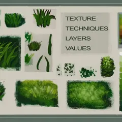 A study guide on how to draw grass. We break down the process into texture, technique, layers, and values to make it easy to learn.