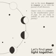 Just as the moon disappears only to reappear, my story is about the power of self-discovery. Are you ready to embark on your own journey? Let's find your light together.