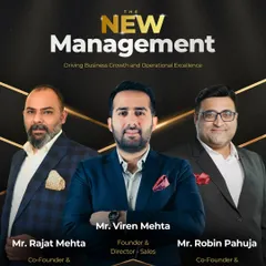 Meet the leadership driving our vision forward. Our management team, including Co-Founder Rajat Mehta, Founder Viren Mehta, and Co-Founder Robin Pahuja, combines expertise in operations, sales, and strategy to ensure operational excellence and business growth.