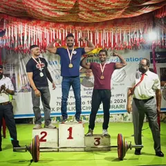 My athletes on the podium. This is the end goal of all our training. We don't participate, we dominate. This is a Senior National Deadlift Championship win.