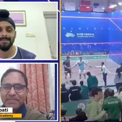A screenshot from my interaction with Asian Games gold medalist Harinder Pal Singh Sandhu, sharing insights on the sport.