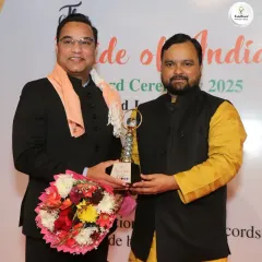Our Guest of Honour, Tahir Mohammed Ji, at "The Pride of India" Award Ceremony 2025, held at Vegas Mall, Dwarka.