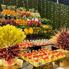 My exotic fruit displays are designed to be the centerpiece of your celebration. This lavish spread features a vibrant assortment of local and imported fruits, artfully arranged to create a visual spectacle that tastes as good as it looks.
