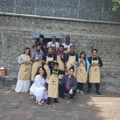 The joy on everyone's faces after our pottery session says it all. My retreats are not just about yoga, but also about finding creativity and connection through simple, grounding activities like this.