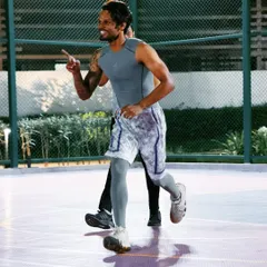 All smiles on the basketball court. The joy of the game never leaves you, and it's a feeling I try to bring to my training sessions.