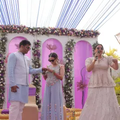 A glimpse from a fun-filled Haldi carnival. I thrive on interactive games that get everyone, from the couple to their shyest friends, involved and laughing. My job is to create these moments of pure, unscripted joy.