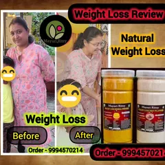 A happy customer sharing her before and after photos. Her smile in the 'after' photo is my biggest reward. Our natural weight loss kit, which includes the Herbal Powder and Diet Planner, helped her achieve her goal.