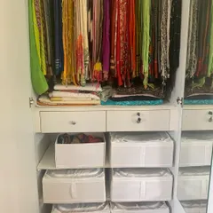 An organized closet is an organized mind! Here's a look at my saree collection after a much needed decluttering session. Having a simple system in place makes choosing a saree so much easier.