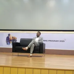 A candid moment with our Partner, Saurabh Bindal, during a fireside chat at the Mahindra University School of Law's orientation program.