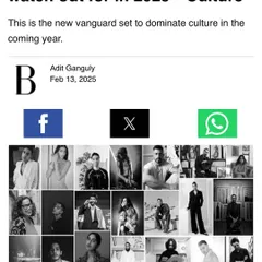 So hyped to be included in Bazaar India's "25 in 2025" list of people to watch in culture. It's amazing to get recognition for the work I'm putting into the music scene.