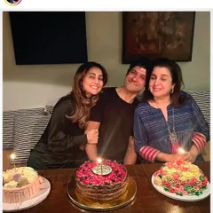I was elated to see three of my best cakes in one beautiful frame with some very special people: Farhan Akhtar, Shibani Dandekar, and Farah Khan.