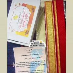 Another happy recipient of my Abhyang Snan Kit! It's always a pleasure to collaborate with K2 Fashions and share my creations with more and more people.